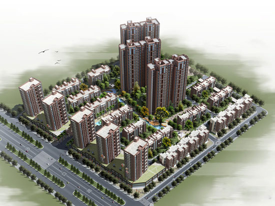 瑞隆城三期麒麟山鸟瞰图