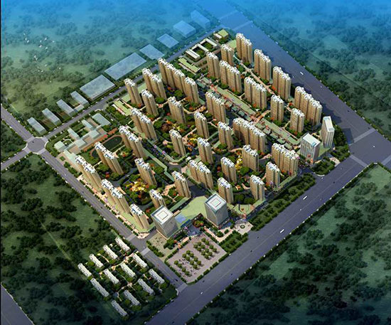 谦祥万和城鸟瞰图