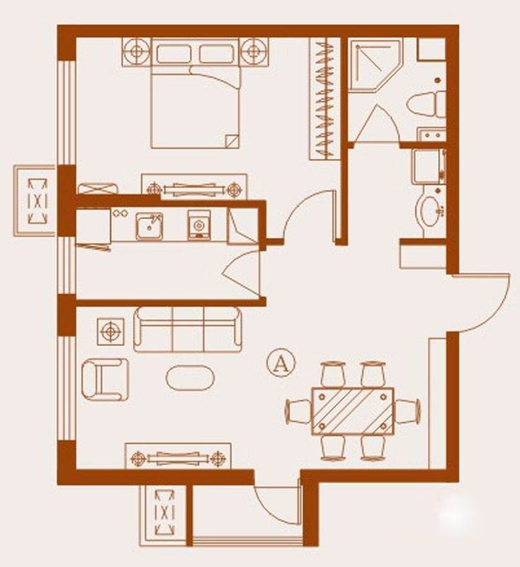 正弘蓝堡湾二期世豪小公馆户型图