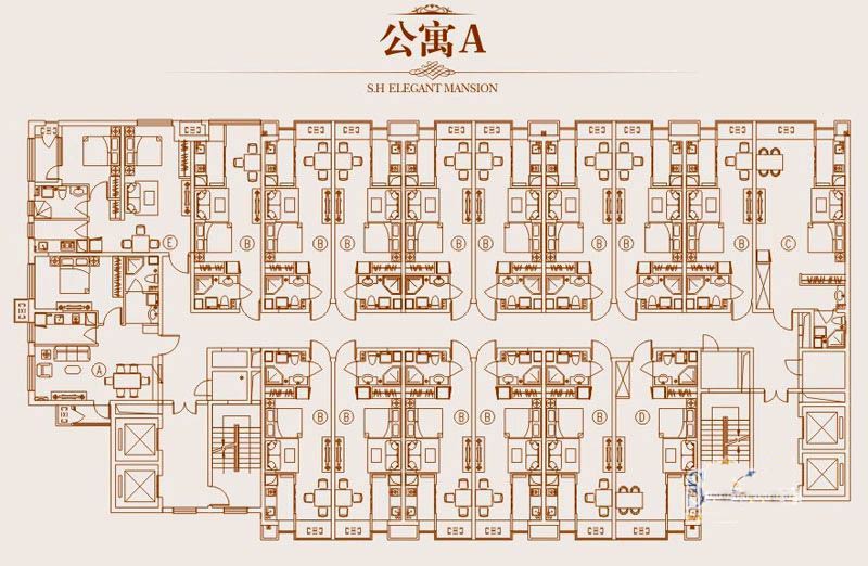 正弘蓝堡湾二期世豪小公馆户型图