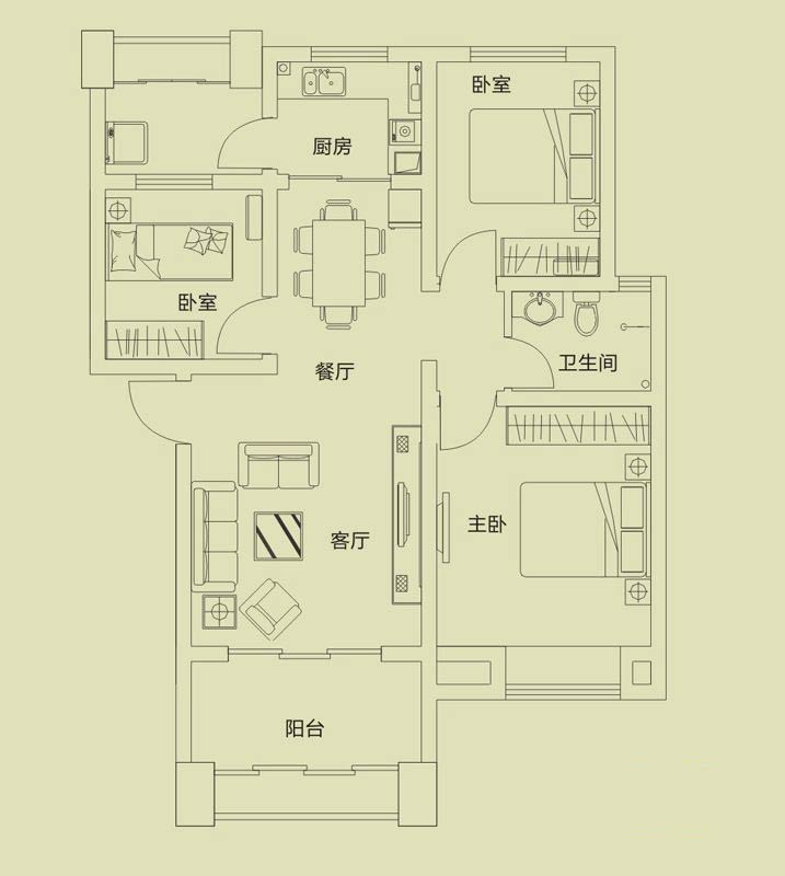 富田兴龙湾户型图