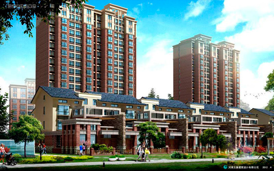 龙泽嘉园沿街透视图