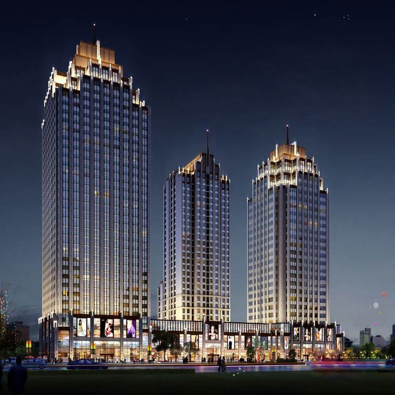 中晟新天地国际广场夜间效果图