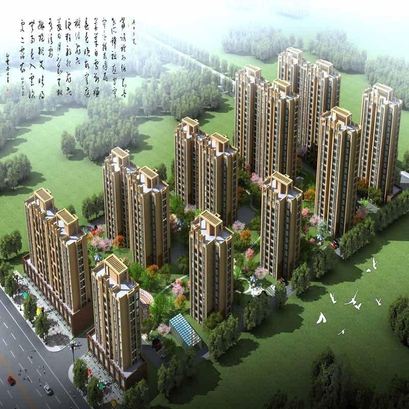 兴隆世纪花园高层鸟瞰图