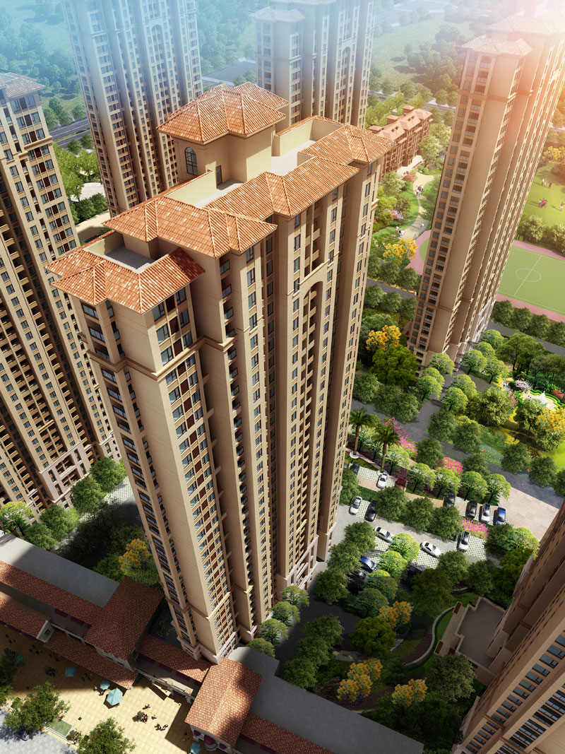 万科城外立面效果图