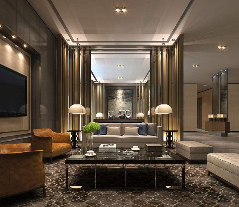 海赋国际效果图大堂效果图
