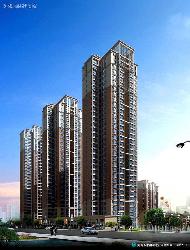 龙泽嘉园外立面效果图