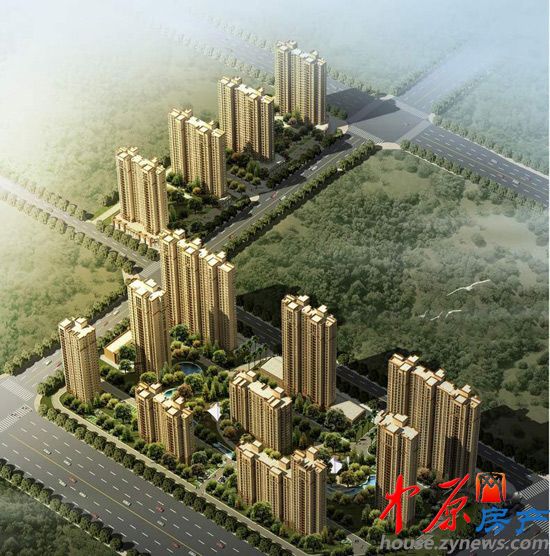 鑫苑世纪东城鸟瞰图