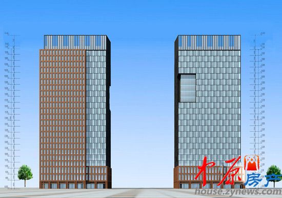 正商宇陆广场南立面效果图