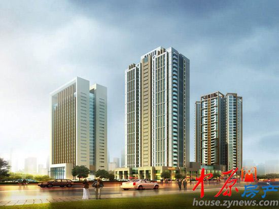 绿城水岸名苑北侧透视图