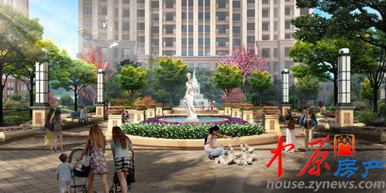 鑫苑世纪东城社区景观效果图