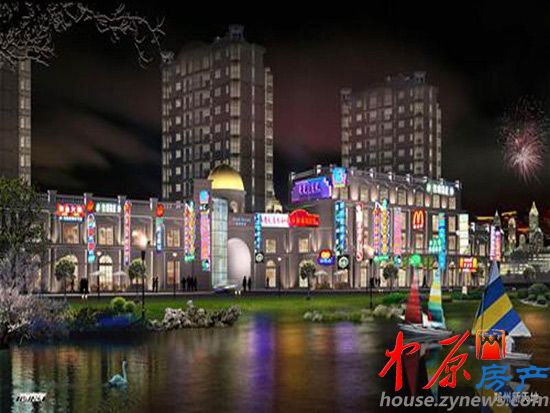 郑州新天地三期人和居夜景效果图