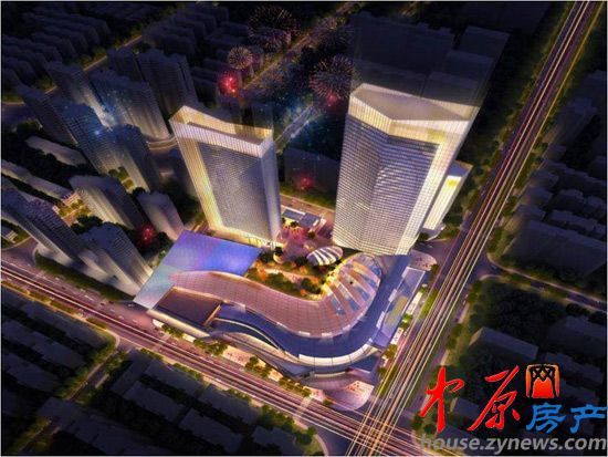 金林中心夜景鸟瞰图