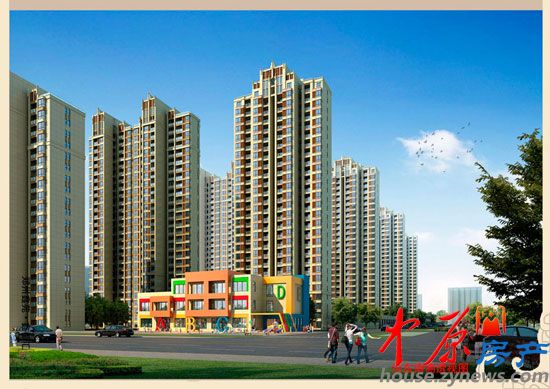 鑫苑鑫家沿东南侧透视图