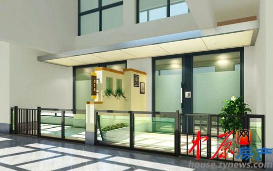 梦特区8号楼样板间走廊入口效果图