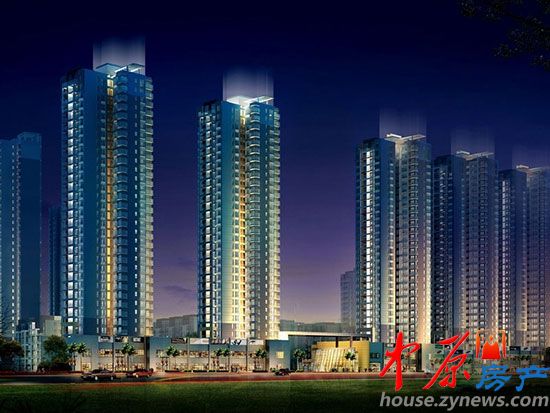 维也纳森林四期高层夜景图