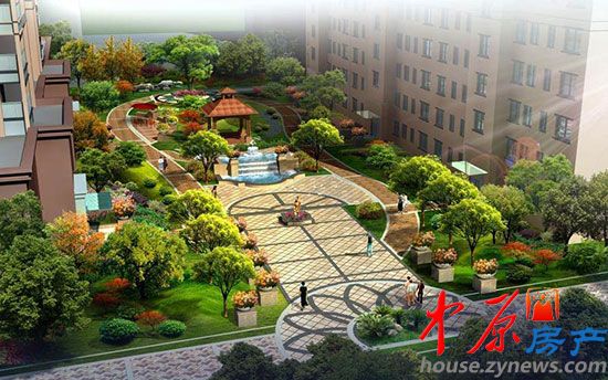 亿辰山海间景观组团鸟瞰效果图