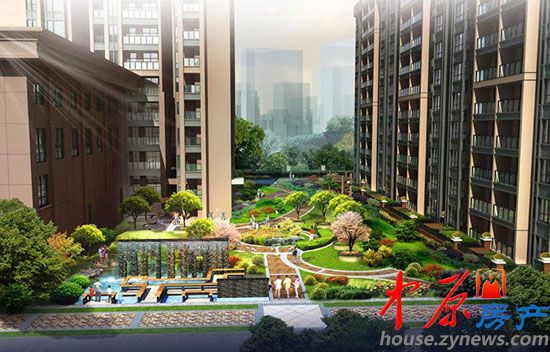 亿辰山海间景观组团鸟瞰效果图