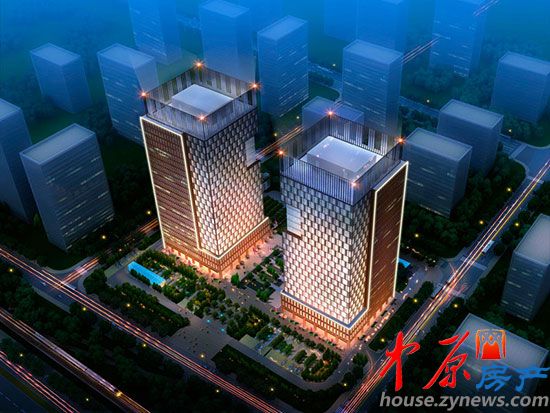正商宇陆广场夜景透视图