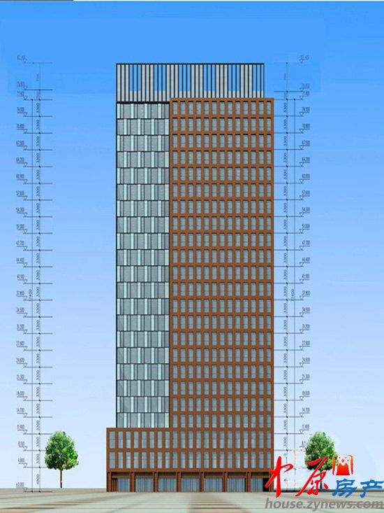 正商宇陆广场西立面效果图