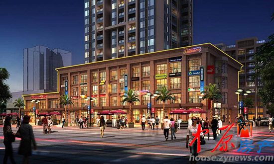 亿辰山海间商业夜景效果图