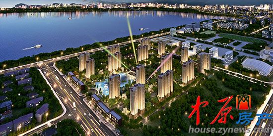 恒大翡翠华庭夜景全鸟瞰图