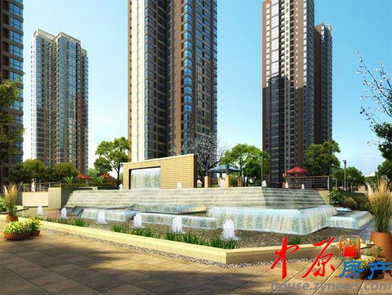 通利紫荆尚都二期叠级水景效果图