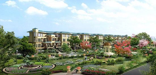 恒大金碧天下情景洋房效果图