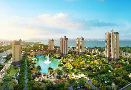 恒大御景湾半鸟瞰图