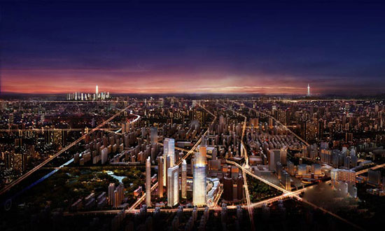 华润大厦整体鸟瞰图