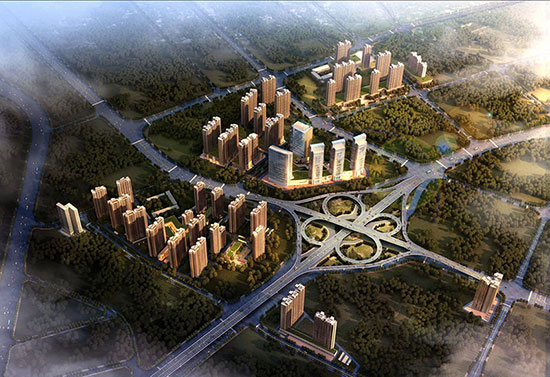 绿地璀璨天城鸟瞰图