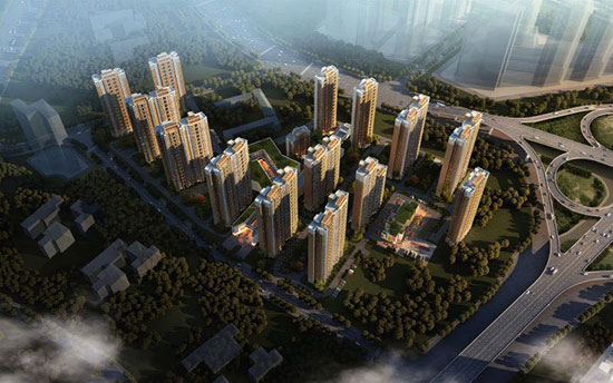 绿地璀璨天城一期鸟瞰
