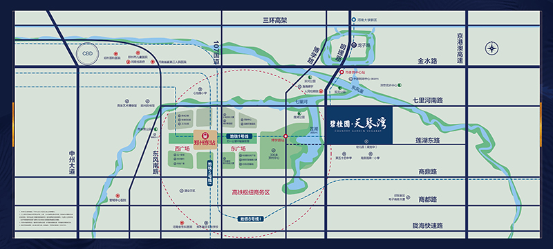 郑州碧桂园天琴湾交通图